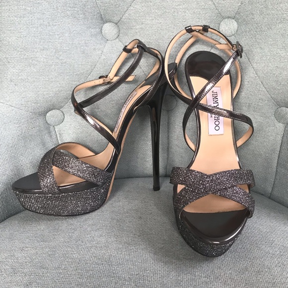 jimmy choo metallic sandals